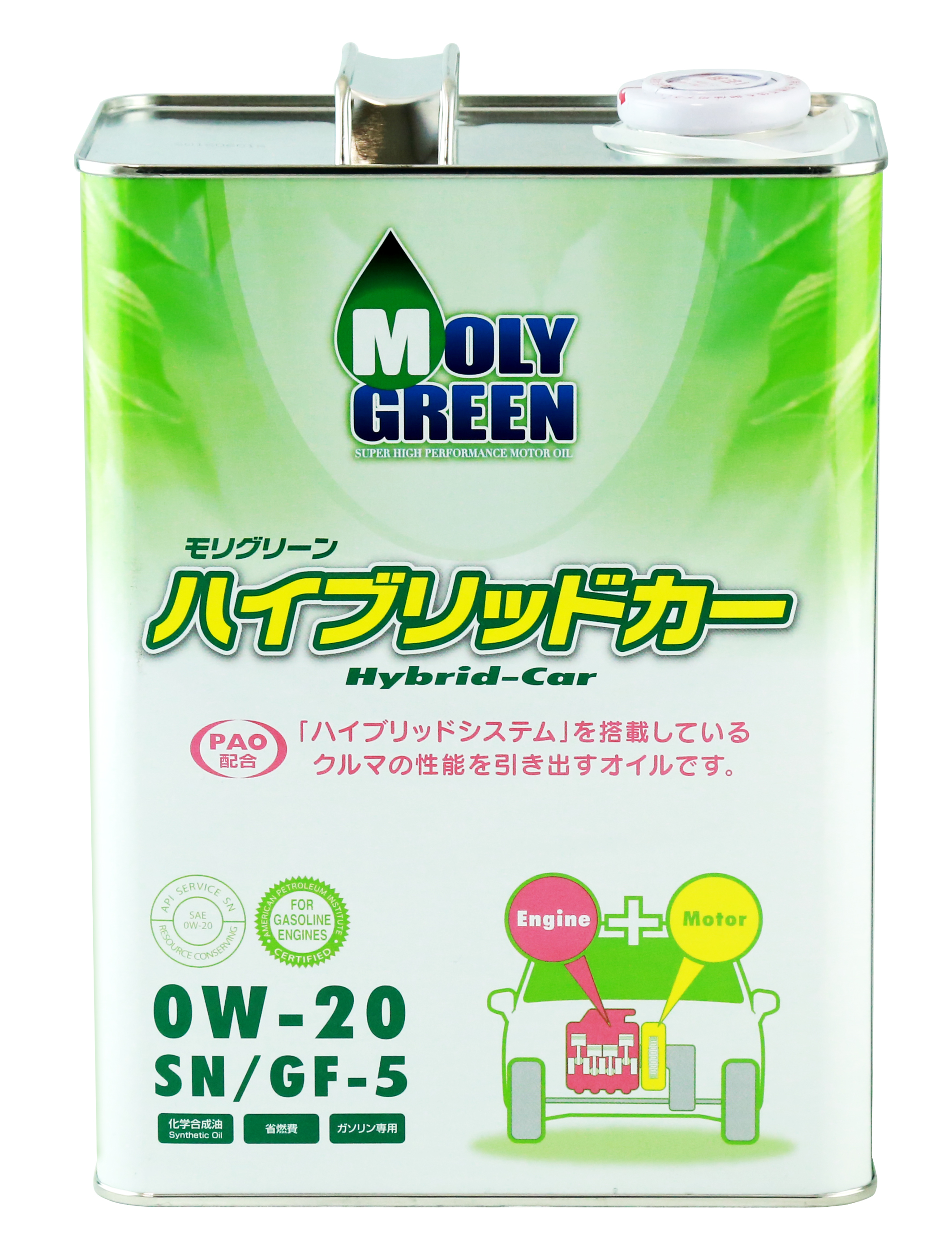 Масло моторное moly green hybrid 0w20 sn?gf-5 4л - MOLYGREEN 470 101