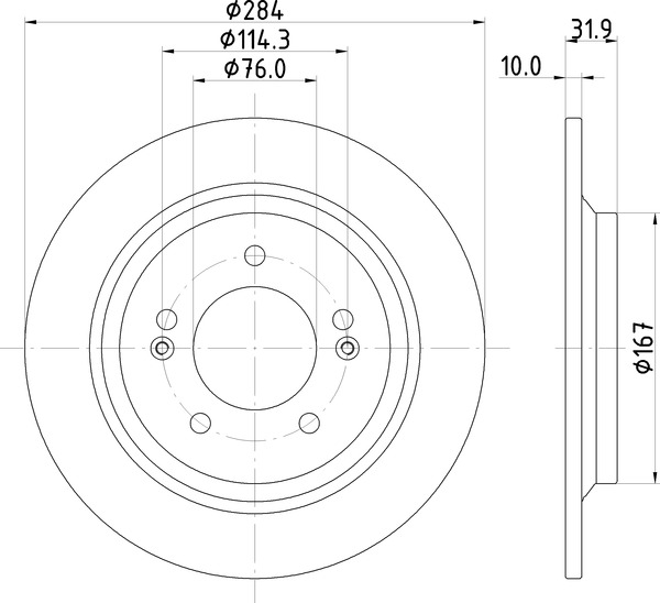 Диск тормозной | зад | - Nisshinbo ND6090K