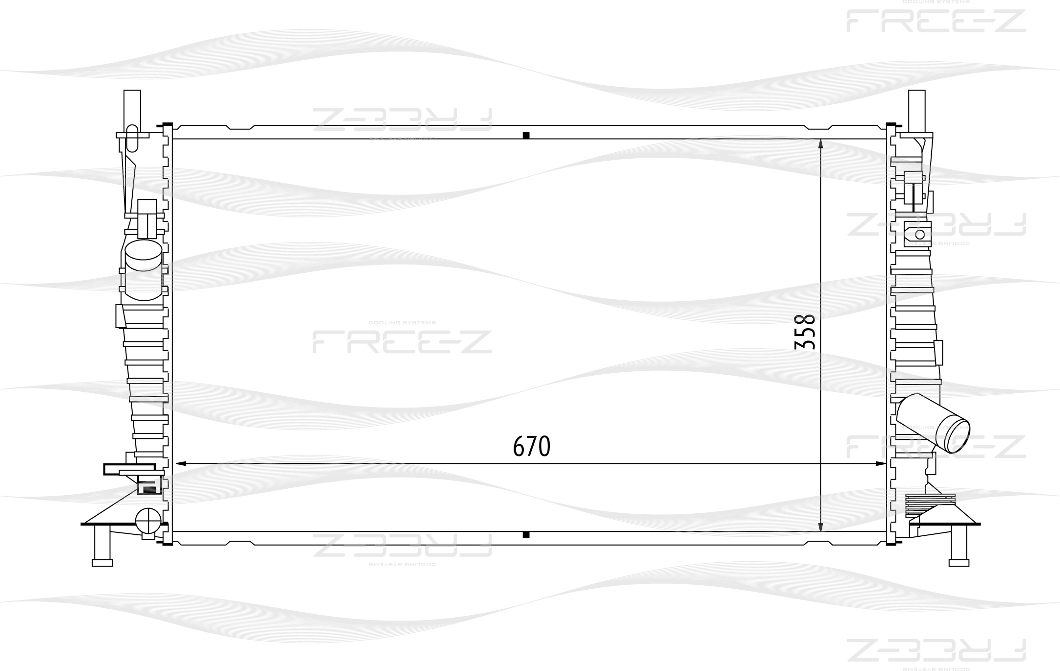 Радиатор системы охлаждения - FREE-Z KK0146