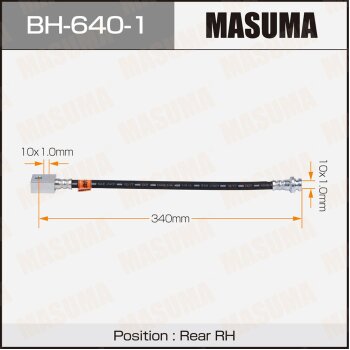 Шланг тормозной masuma N- /rear/ fx37, fx50 / S51 RH | зад | - Masuma BH-640-1
