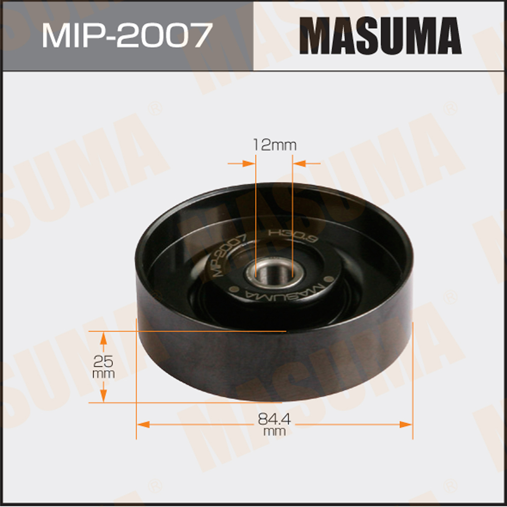 Ролик натяжителя ремня привода навесного оборудования, qg18/15/16.vq30/35.cr14.vg5 - Masuma MIP-2007