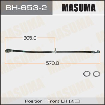 Шланг тормозной masuma H- /front/ civic 06- LH | перед | - Masuma BH-653-2