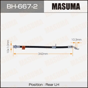 Шланг тормозной masuma T- /rear/ avensis / zrt270l, zrt272w LH | зад | - Masuma BH-667-2