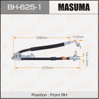 Шланг тормозной masuma Mz- /front/ mazda 6 / gh1# 07- RH | перед | - Masuma BH-625-1