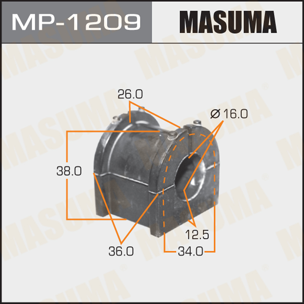 Втулка стабилизатора masuma /rear/ outlander, ASX / gf6w, ga6w [уп.2] | зад | - Masuma MP-1209