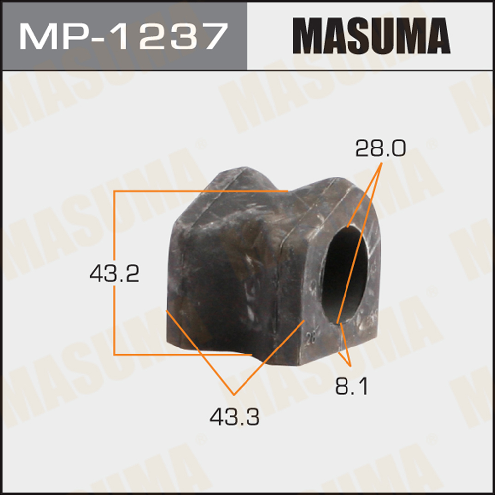 Втулка стабилизатора land cruiser prado, gx460 / grj150l, urj150l | перед | - Masuma MP-1237