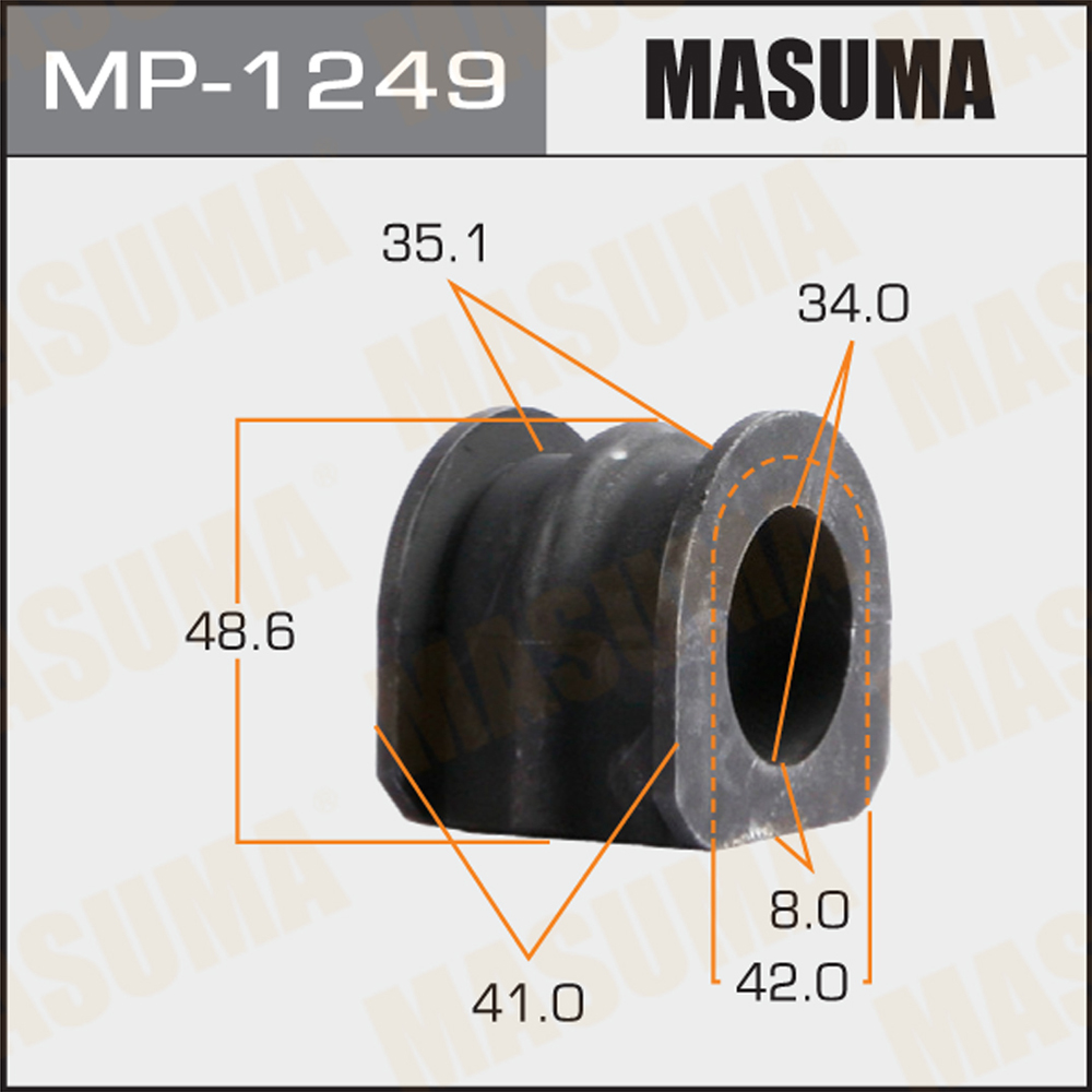 Втулка стабилизатора masuma /front/ fx35, qx50 / s51, J50 [уп.2] | перед | - Masuma MP-1249