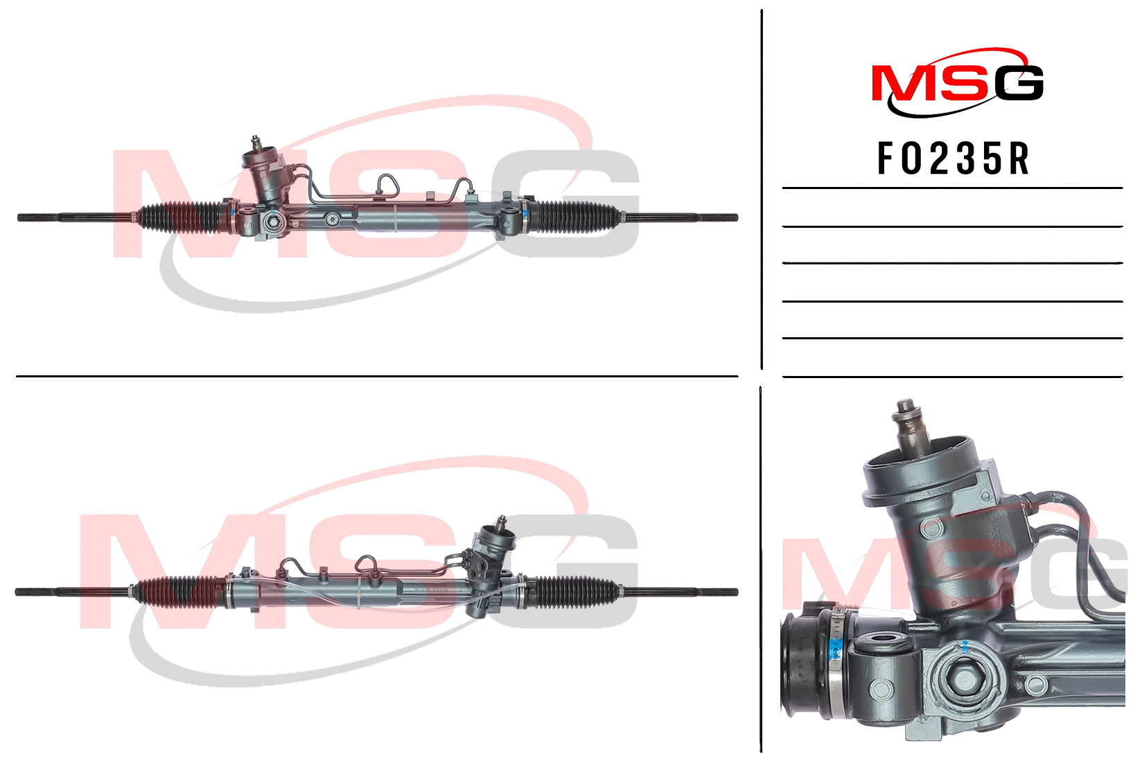 Рейка рулевая с ГУР ford Connect 2002-,ford Focus 1998-2005,ford Maverick 2001-2006,mazda Tribute 20 MSG fo235r - MSG FO235R