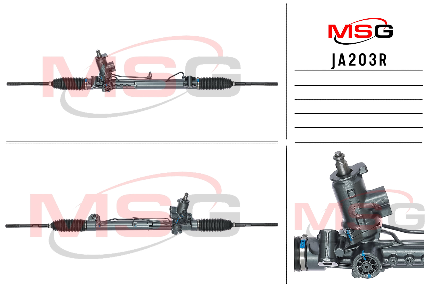 Рейка рулевая с ГУР jaguar x-type (cf1) 01-09,x-type Estate 04-09 MSG ja203r - MSG JA203R