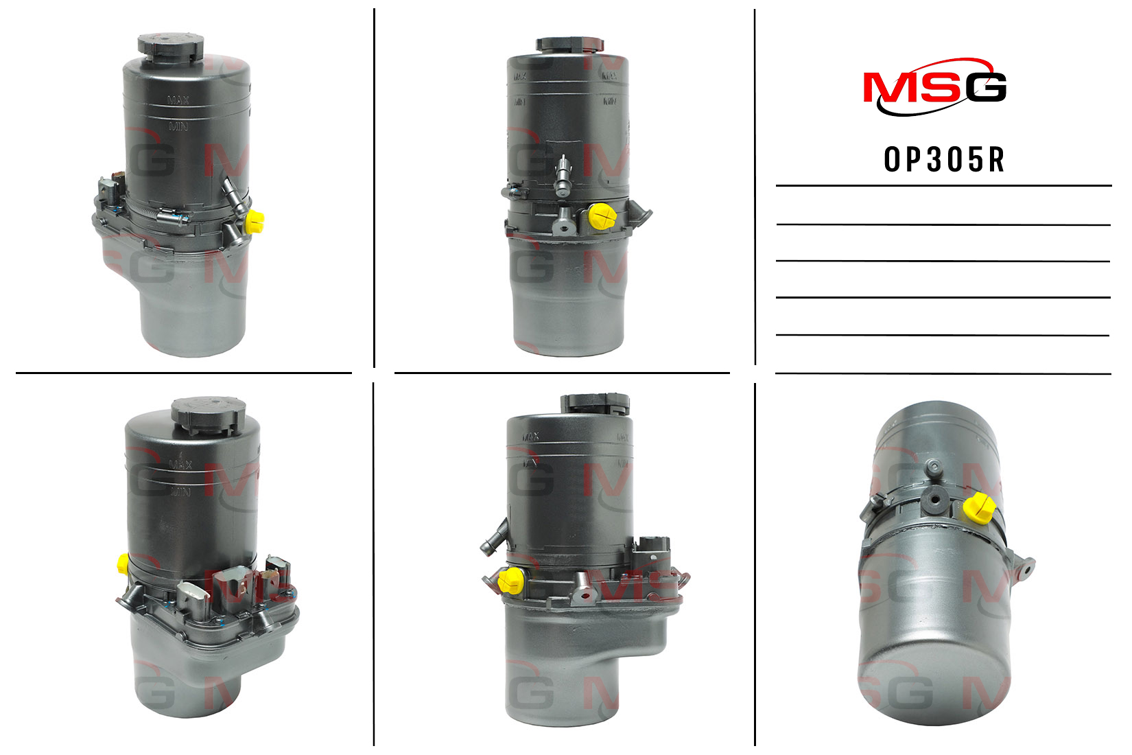 Насос ГУР с электроприводом opel signum 2003-2008,vectra c 2002-2004,vectra c GTS 2002-2006 MSG op305r - MSG OP305R