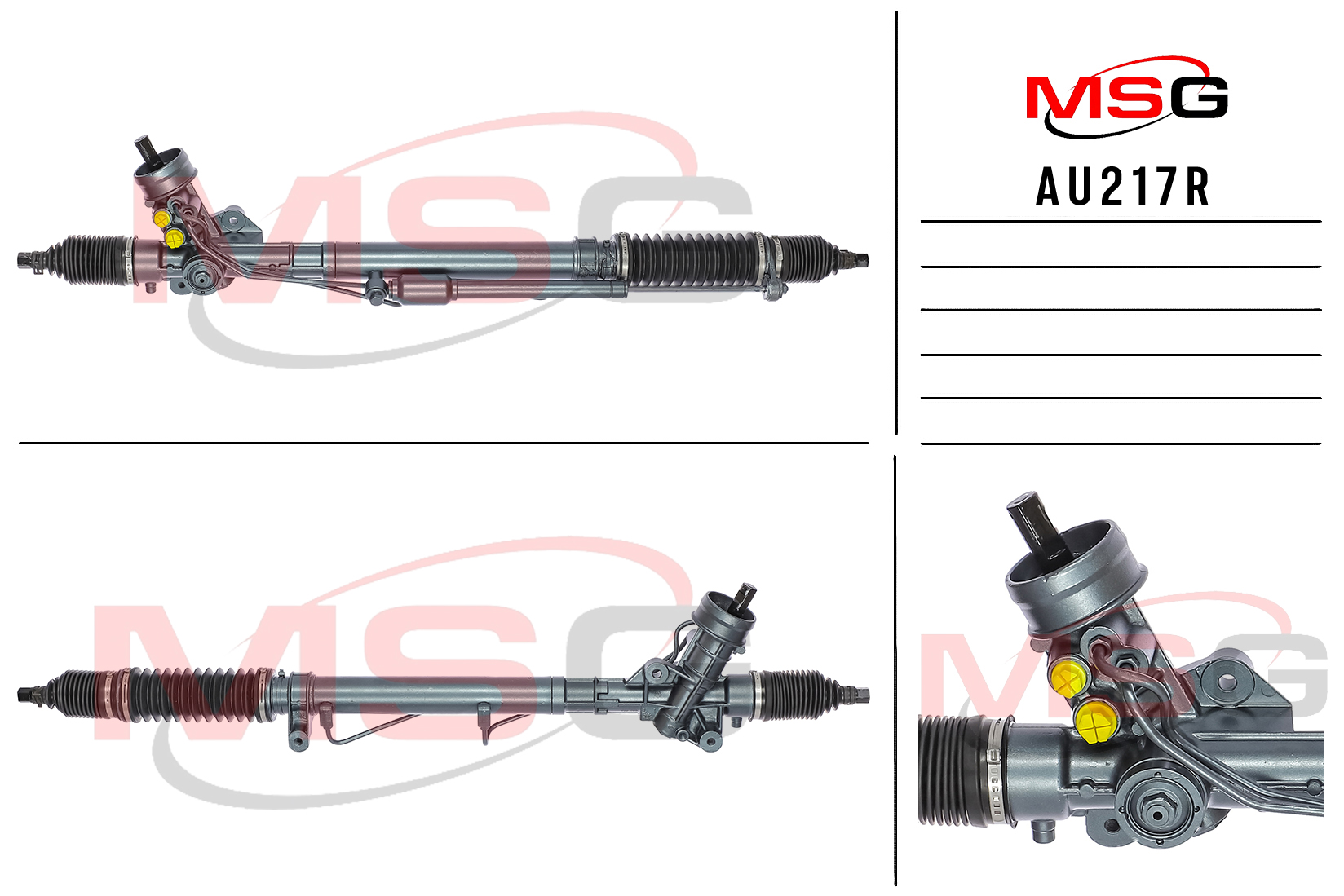 Рейка рулевая с ГУР audi A6 1997-2005 MSG au217r - MSG AU217R