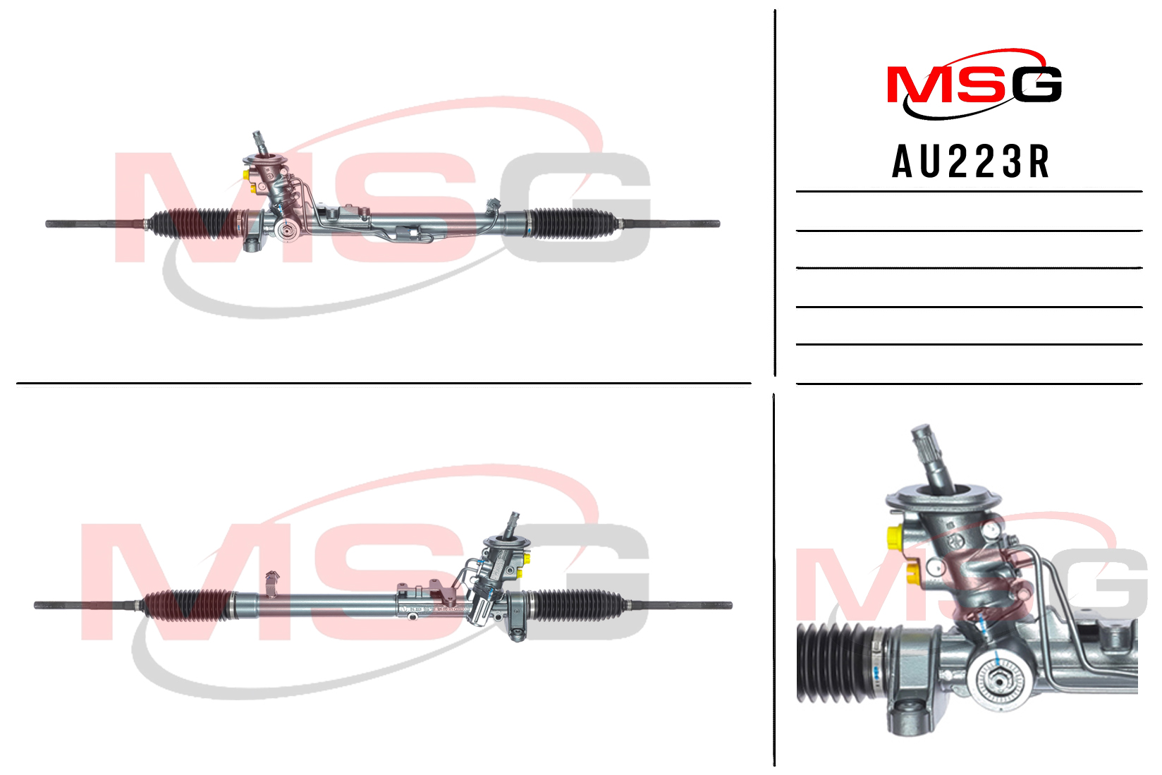 Рейка рулевая с ГУР audi TT 1998-2006,audi S3 1998-2006 MSG au223r - MSG AU223R