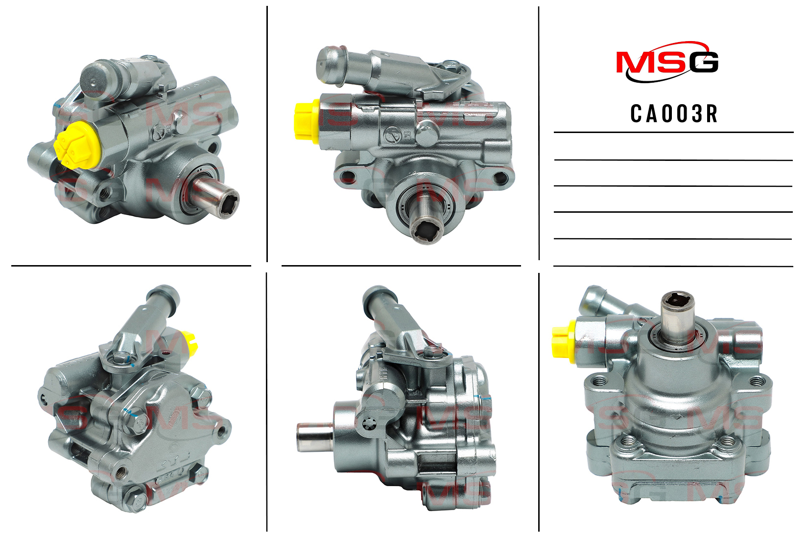 Насос ГУР cadillac SRX 3.6l 04-08 MSG ca003r - MSG CA003R