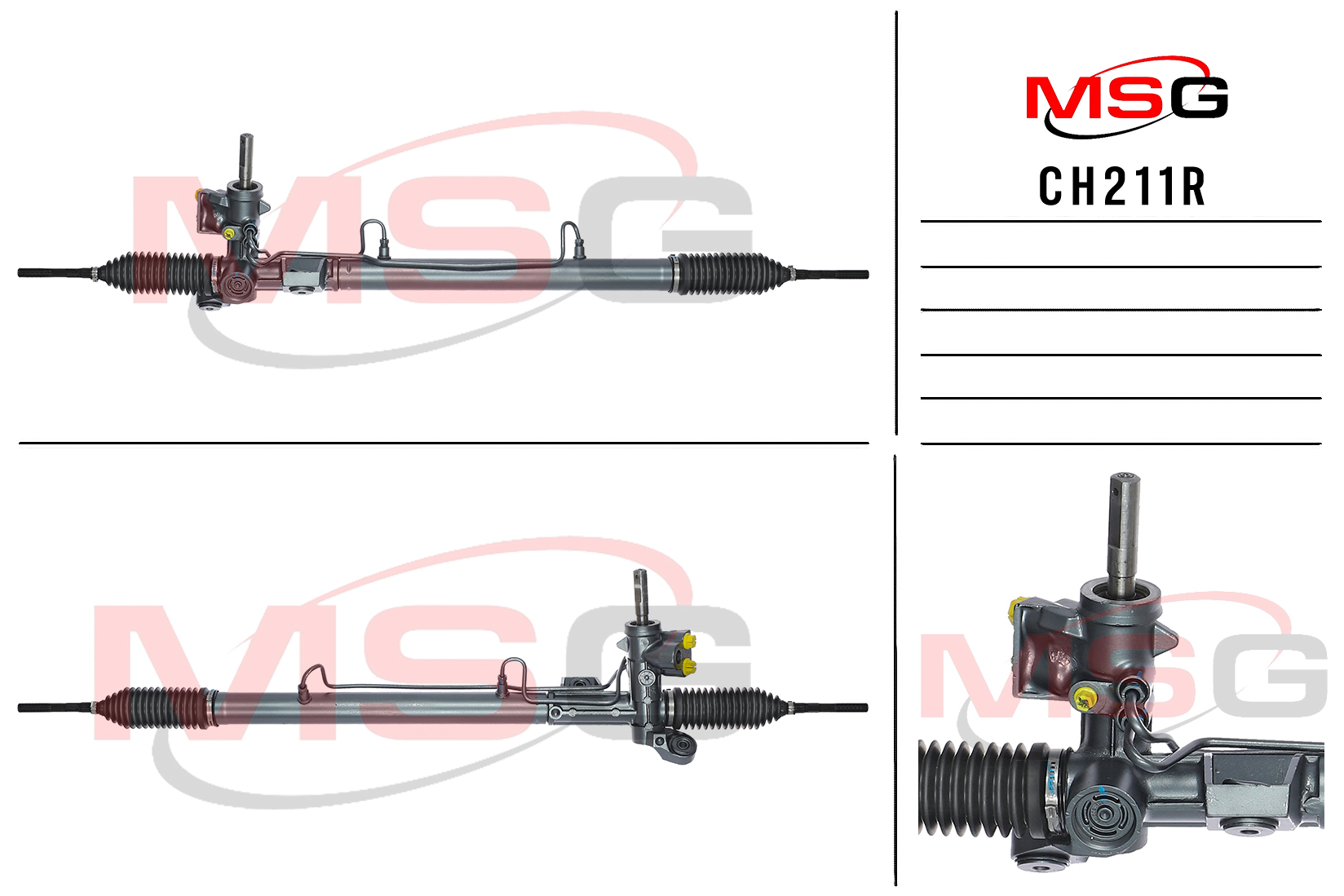 Рейка рулевая с ГУР chrysler stratus 95-00, chrysler cirrus 95-00, chrysler breeze 95-00, MSG ch211r - MSG CH211R