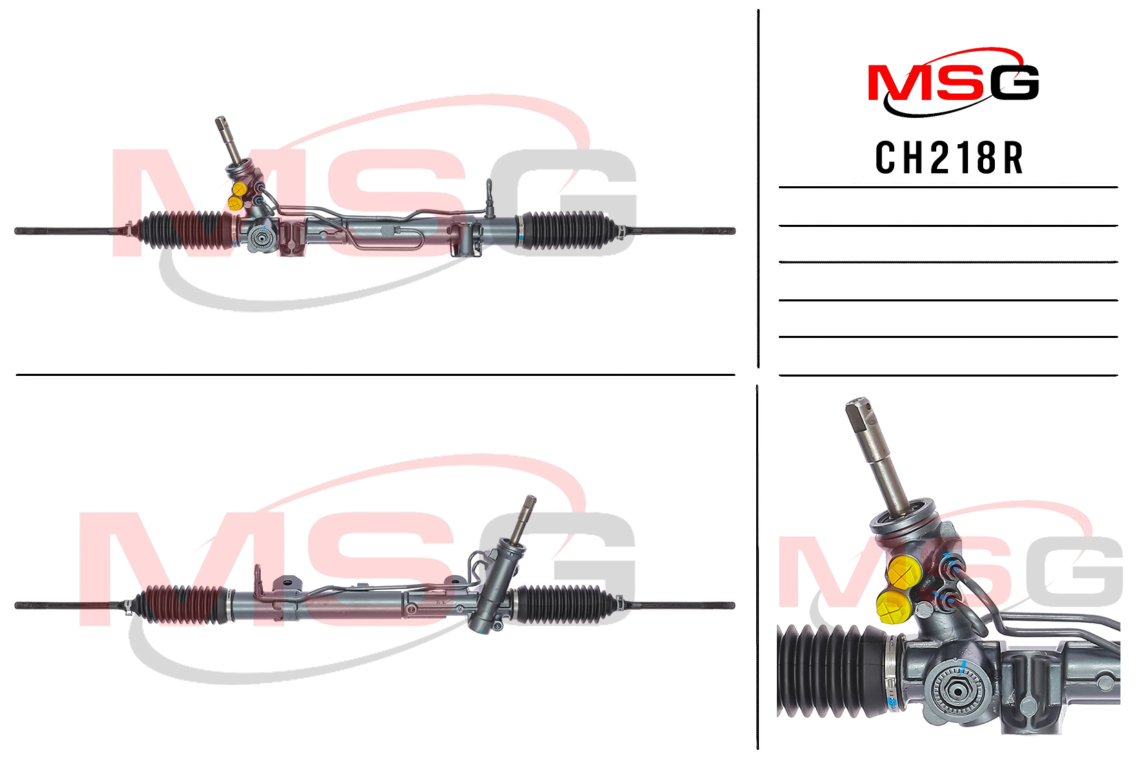Рейка рулевая с ГУР chrysler Patriot 2007-, chrysler Compass 2007-, dodge Caliber 2007- MSG ch218r - MSG CH218R