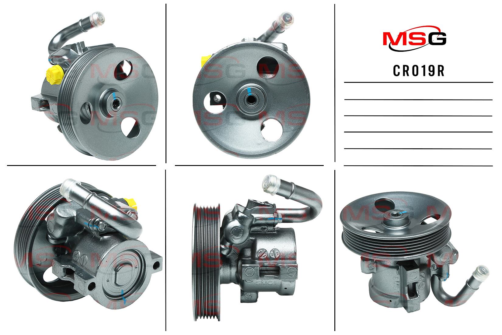 Насос ГУР chevrolet aveo 2006-, kalos 2005-, daewoo kalos 2005- MSG cr019r - MSG CR019R
