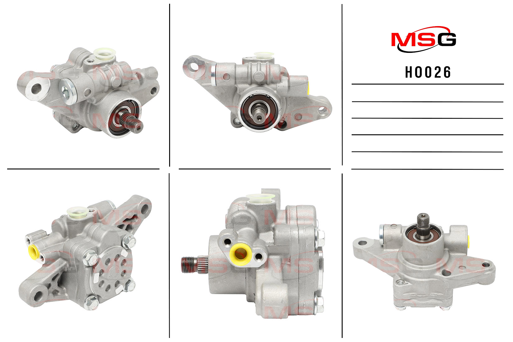 Насос ГУР новый acura RL 1996-2004, acura TL 2000-2004, Honda Legend 1996-2006 - MSG HO026