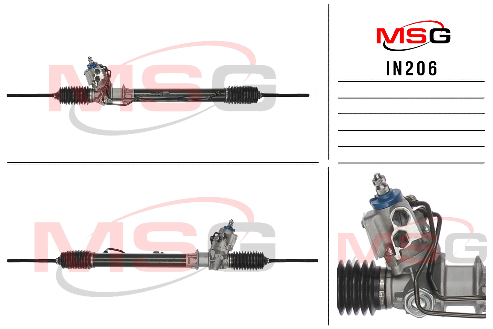 Рулевая рейка c ГУР новая Infiniti Q45 1996-2001, Nissan Cima 1991-1996 - MSG IN206