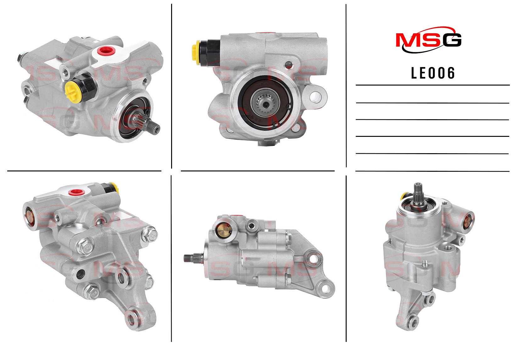 Насос ГУР новый Lexus lx470 1998-2002, Toyota Land Cruiser 100 1998-2002 - MSG LE006