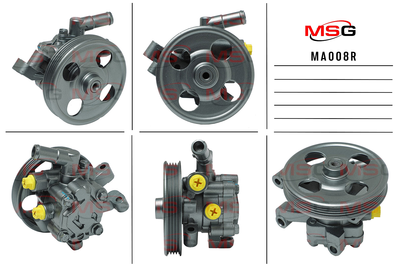 Насос ГУР ford USA edge 2006-2010lincoln MKX 2006-2010mazda cx-9 2007-20 MSG ma008r - MSG MA008R