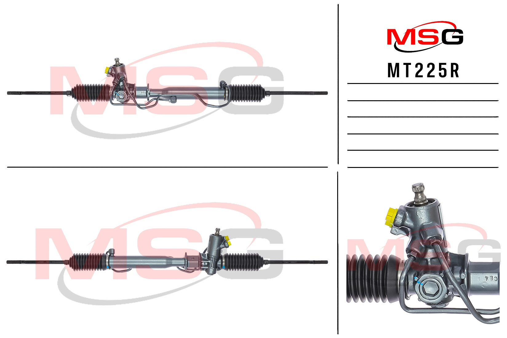Рейка рулевая с ГУР mitsubishi galant III (e1_a) 84-90,sapporo III (e16a) 87-90 MSG mt225r - MSG MT225R