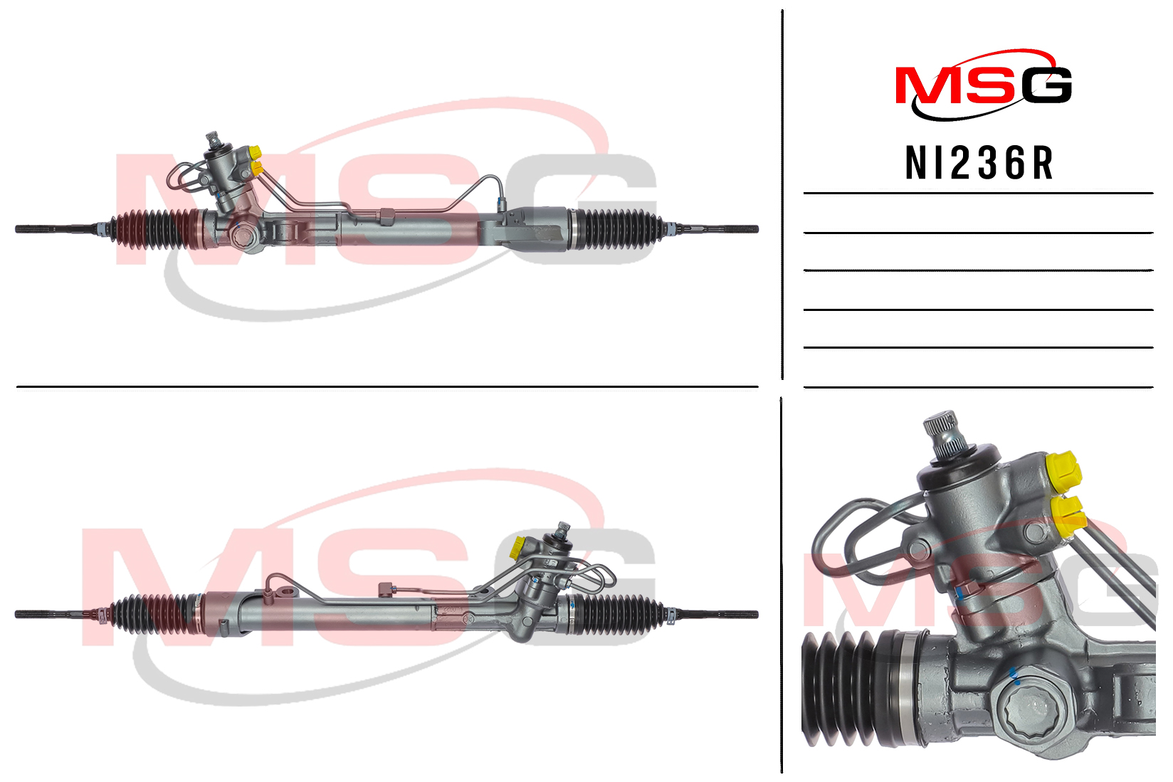 Рейка рулевая с ГУР nissan teana III (j33) 13- MSG ni236r - MSG NI236R