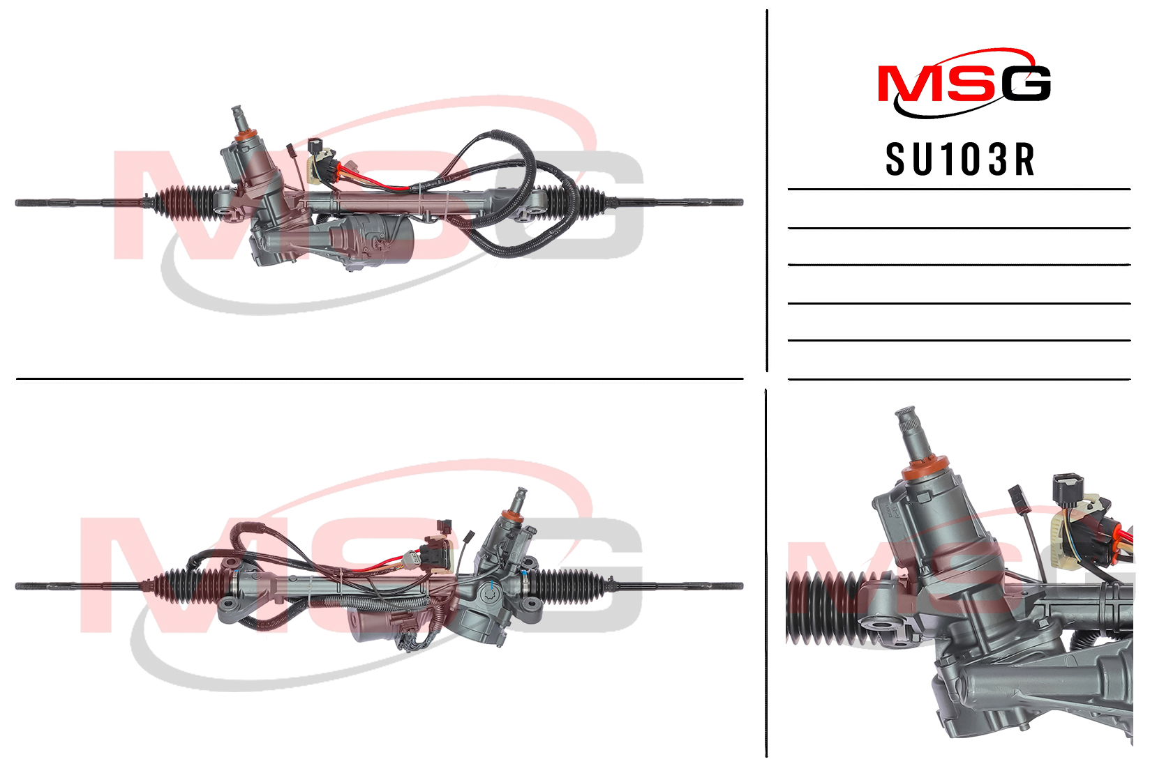 Рейка рулевая с ЭУР subaru forester 2011-, impreza 2012-, XV 2012- MSG su103r - MSG SU103R