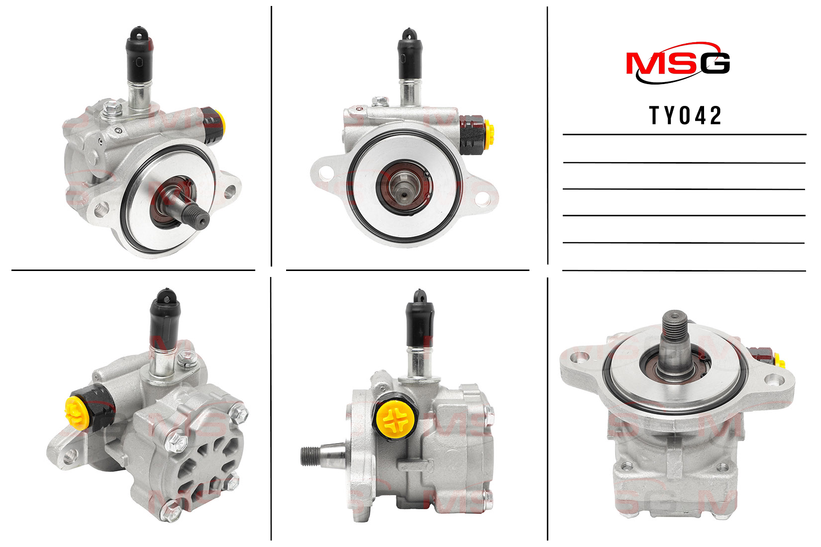Насос ГУР новый Toyota Land Cruiser 100 2002-2008 - MSG TY042