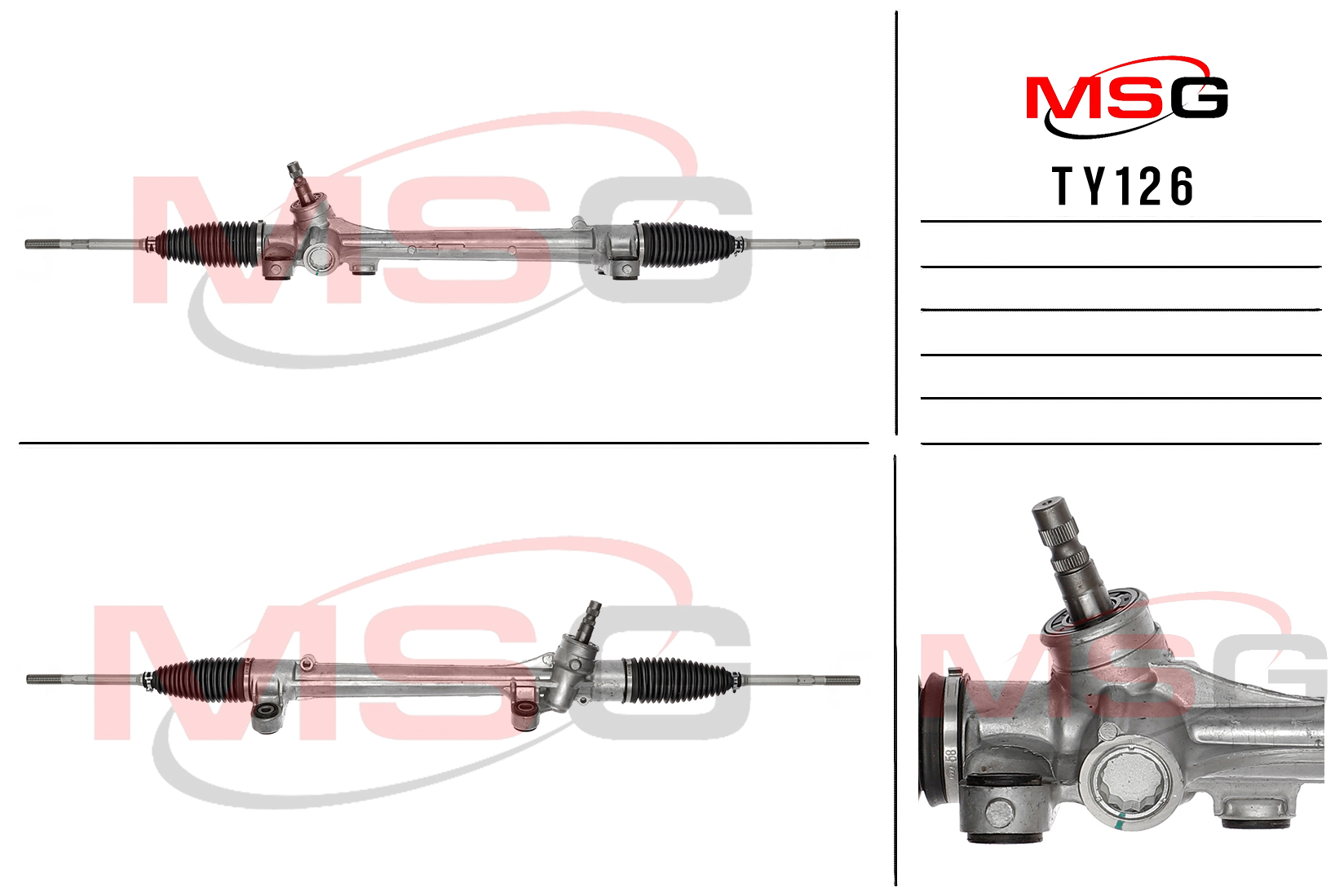 Рулевая рейка без ГУР новая Toyota Corolla / Altis 2007-2014 - MSG TY126