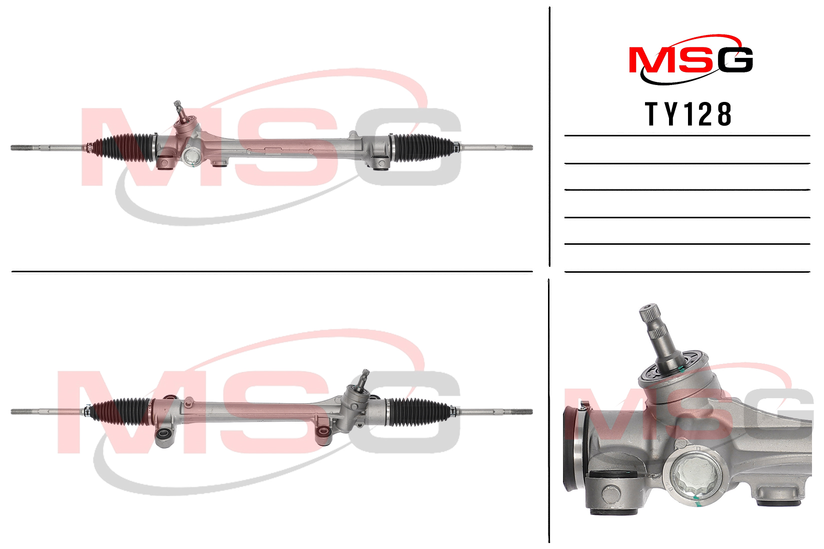 Рулевая рейка без ГУР новая Toyota Prius 2003-2009 - MSG TY128