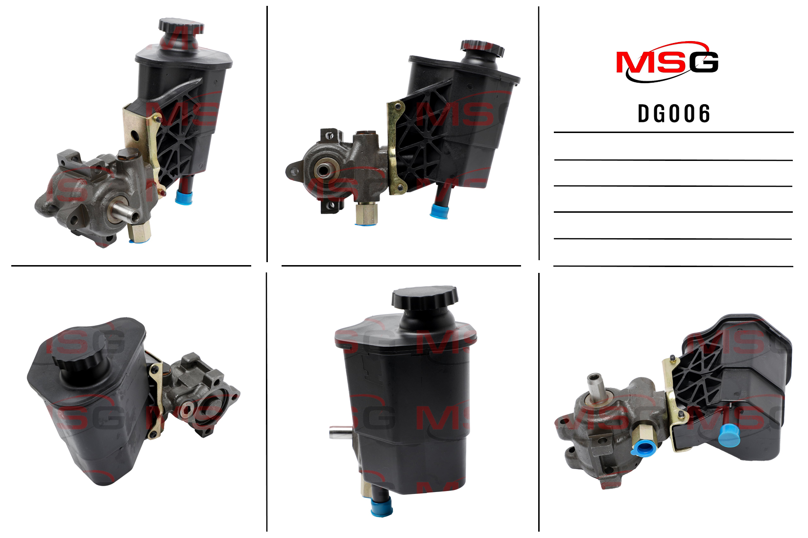 Насос ГУР новый Dodge RAM 1500 4WD 2002-2005 - MSG DG006