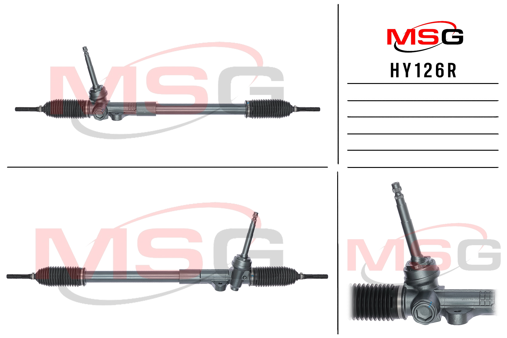 Рейка рулевая без ГУР hyundai santa FE USA 2012- MSG hy126r - MSG HY126R