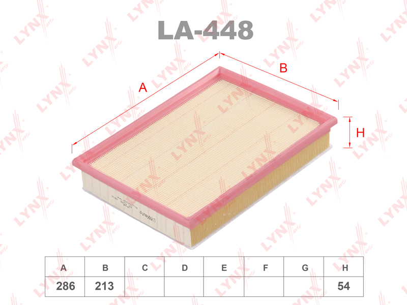 Фильтр воздушный - LYNXauto LA-448