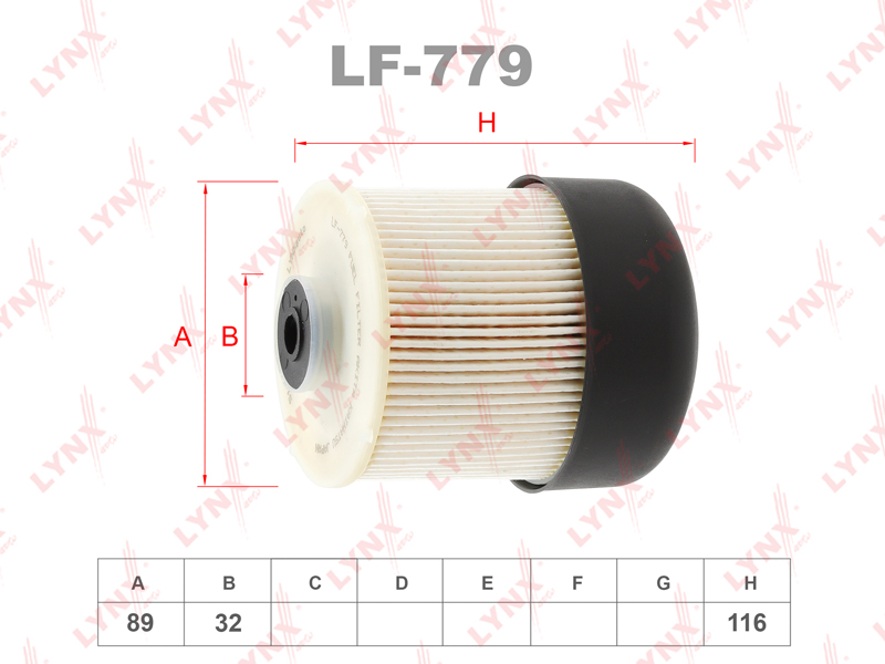Фильтр топливный - LYNXauto LF-779