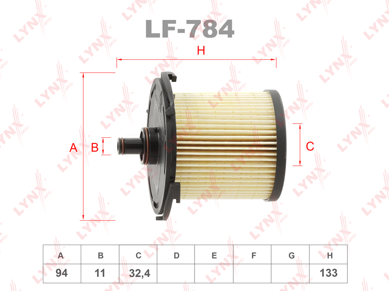 Фильтр топливный - LYNXauto LF-784