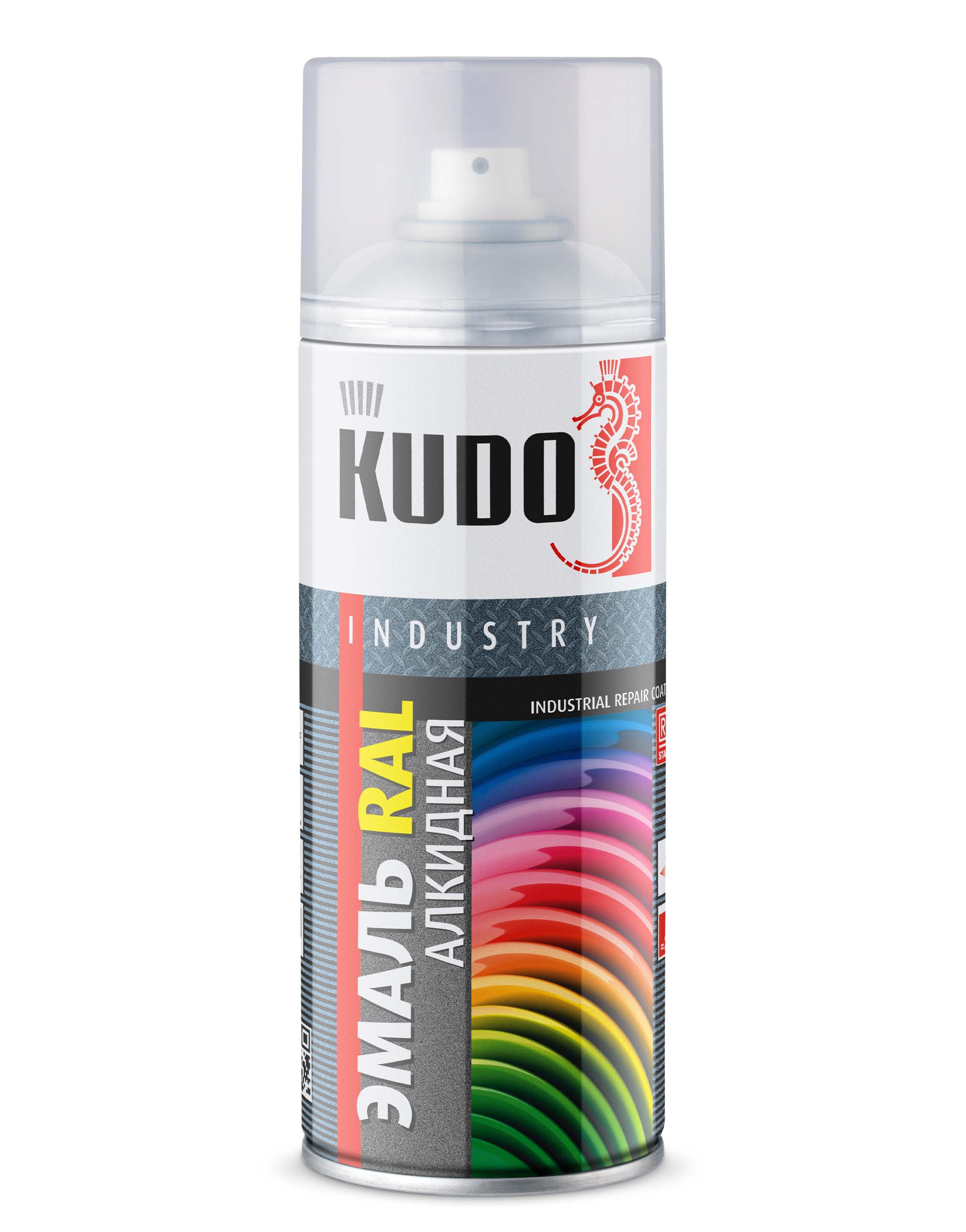 Эмаль универсальная алкидная RAL Сигнальная белая RAL 9003 520 мл - KUDO KU-09003
