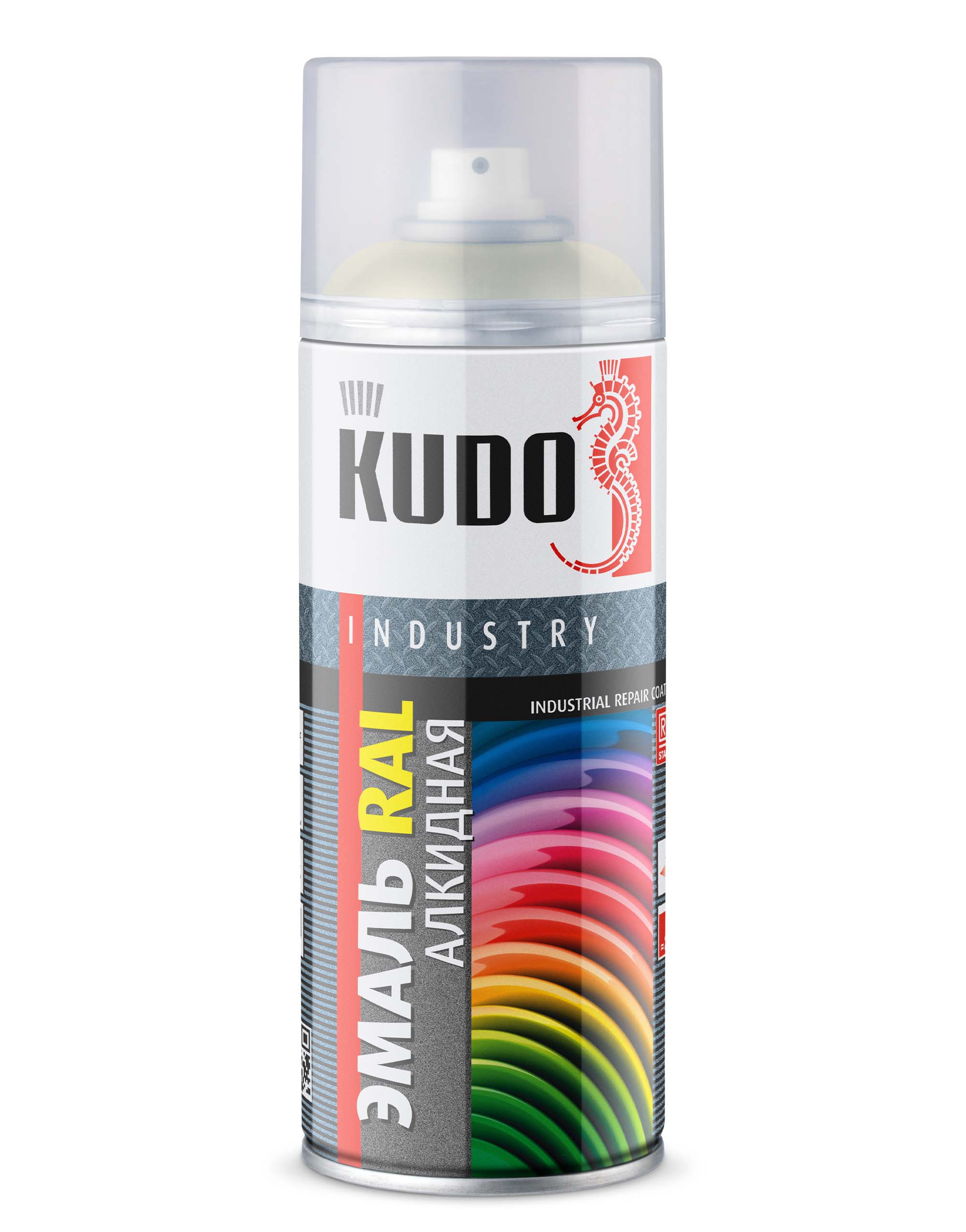 Эмаль универсальная алкидная RAL Белая RAL 9010 520 мл - KUDO KU-09010