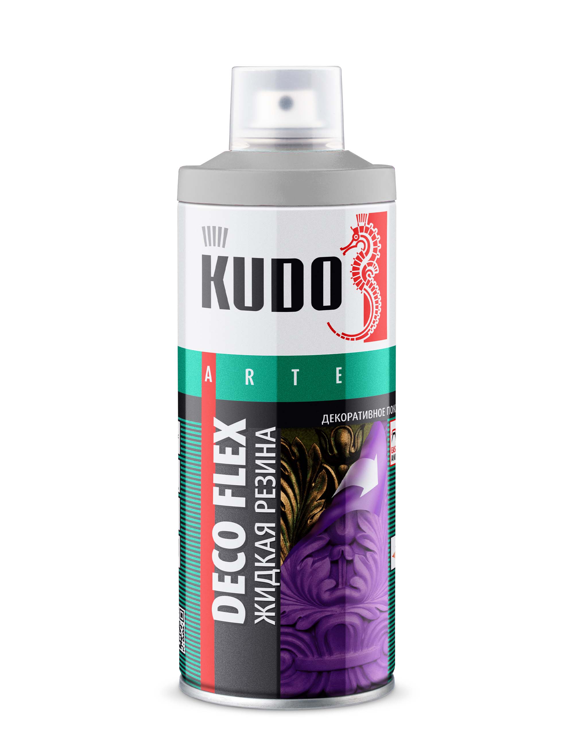 Жидкая резина deco flex Серая 520 мл - KUDO KU-5308