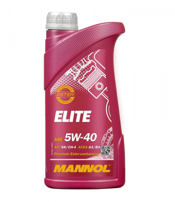 Масло мотор. 5w-40 elite ( 1л) синт. Mannol 7903-1