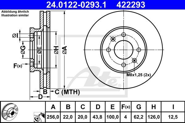 Brake Disc | перед | - ATE 24.0122-0293.1