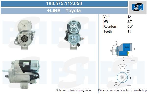 Starter - BV PSH 190.575.112.050