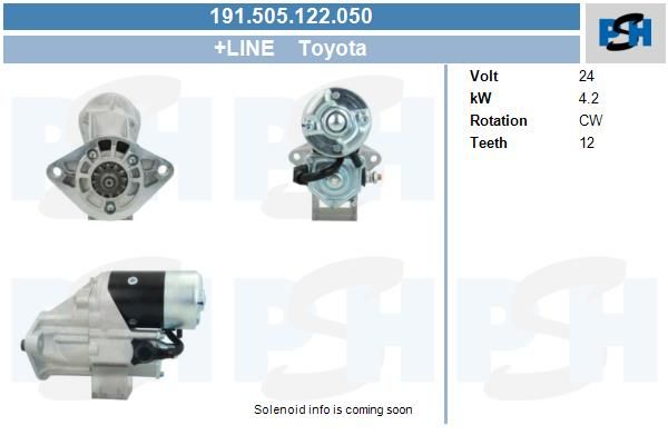 Starter - BV PSH 191.505.122.050