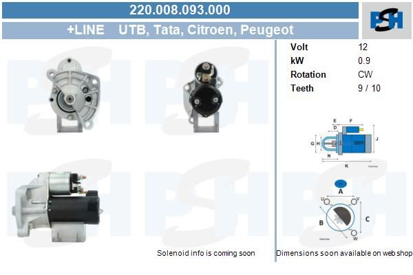 Starter - BV PSH 220.008.093.000