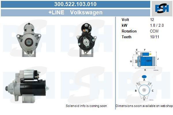 Starter - BV PSH 300.522.103.010