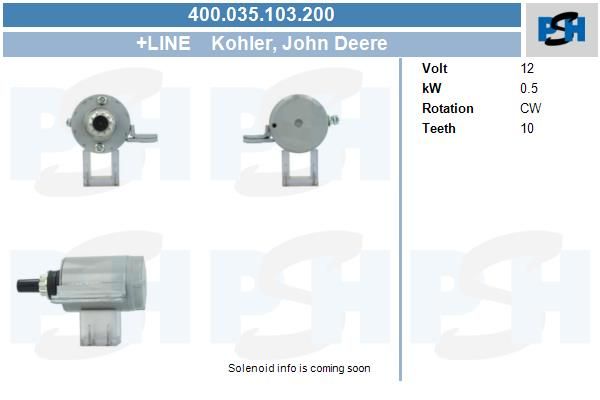 Starter - BV PSH 400.035.103.200