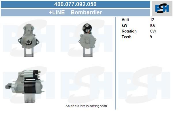Starter - BV PSH 400.077.092.050