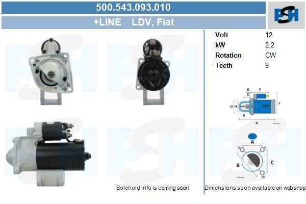 Starter - BV PSH 500.543.093.010