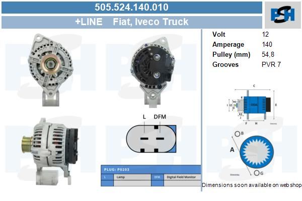 Alternator - BV PSH 505.524.140.010