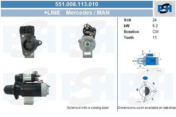 Starter - BV PSH 551.008.113.010
