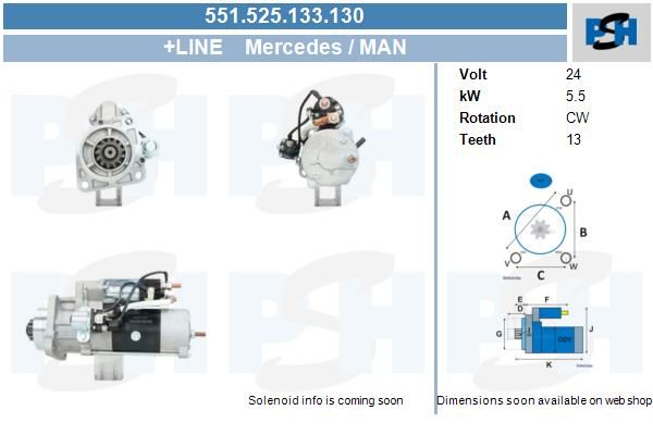 Starter - BV PSH 551.525.133.130